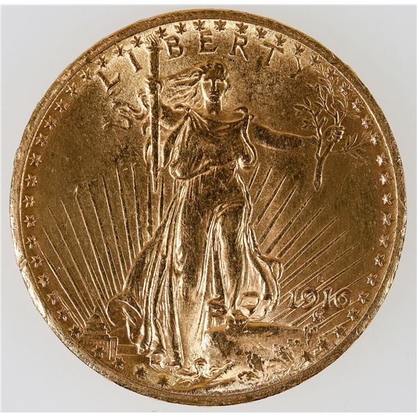 U. S. St. Gaudens $20 Gold Piece: 1916-S [193826]