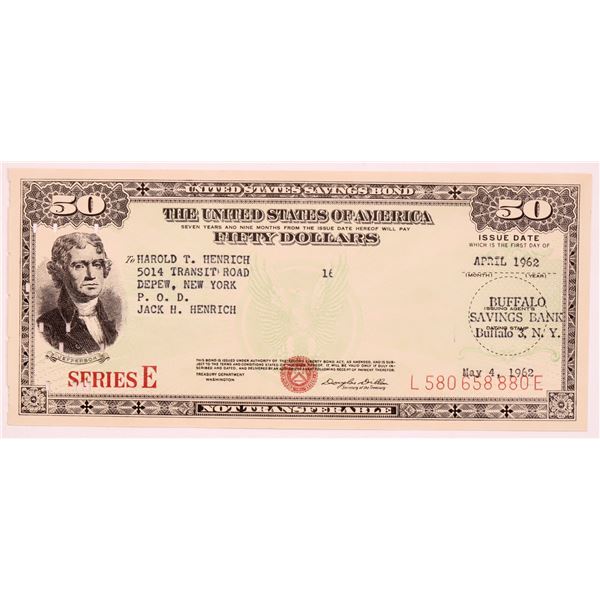 $50 Series E U. S. Savings Bond [186249]