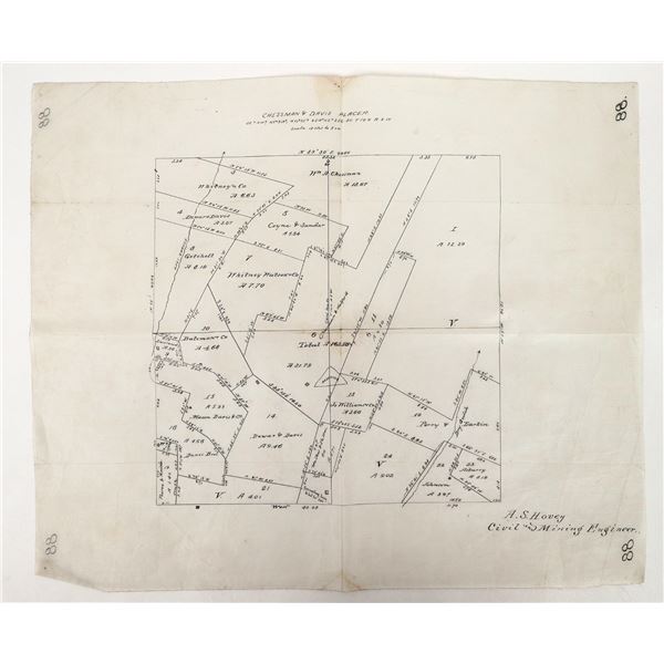 Chessman & Davis Placer Gold Property Map, c. 1900 [193682]