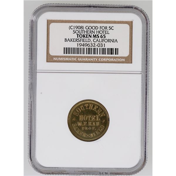 Southern Hotel Token: MS 65 [192220]