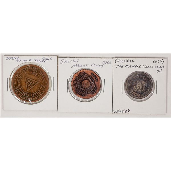 Colorado Masonic Pennies (3) [193584]