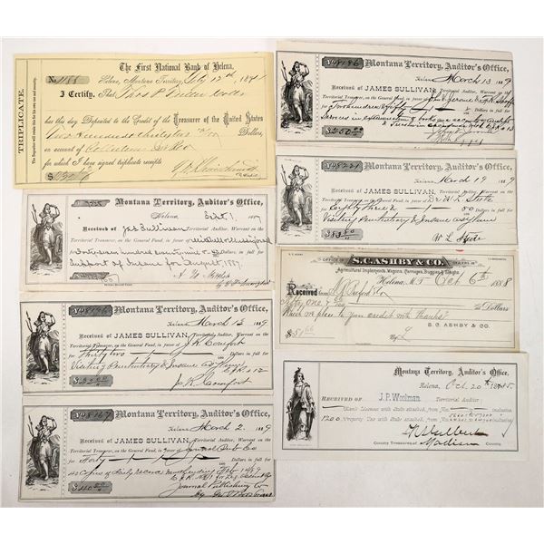 Montana Territory Checks, 9, 1874-89 [193698]