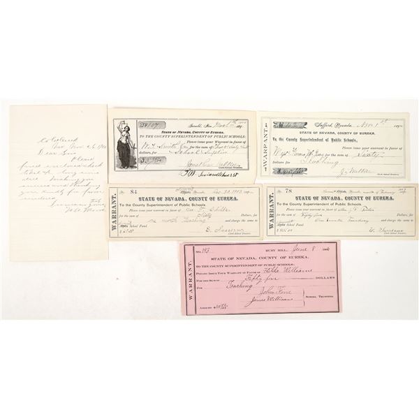 Nevada Small Town Checks, Some Rare, 5 [193706]
