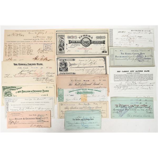 Nevada Checks, 20, 1869-1919 [193691]