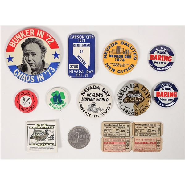 Vintage Nevada Pinbacks (10) [193595]