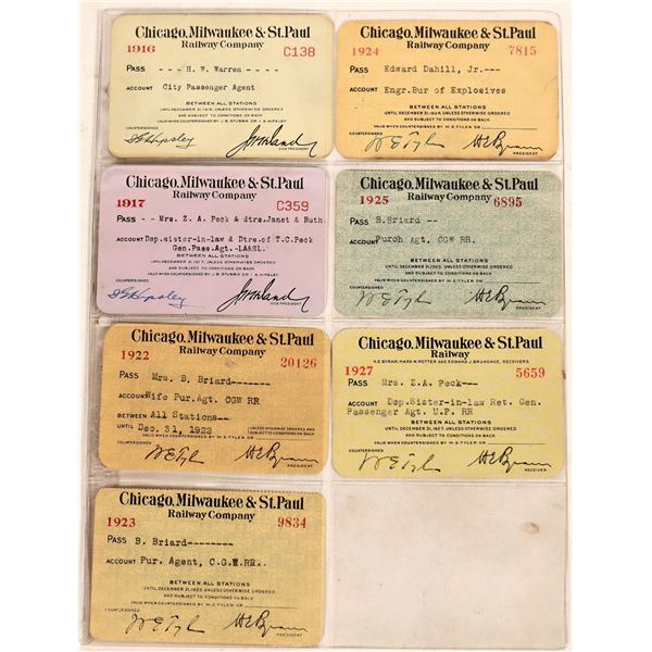 Chicago, Milwaukee & St. Paul Railway Passes  (1916-27) [185724]