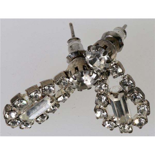 Vintage Costume Diamond Earrings [193617]