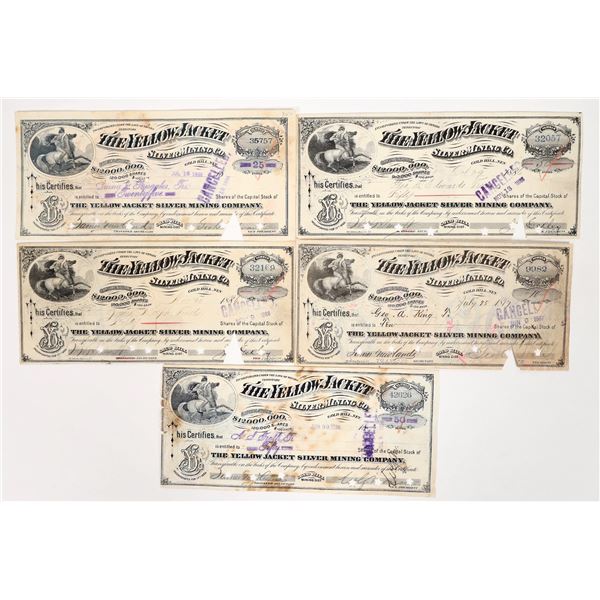 Yellow Jacket Silver Stocks, , 1879-96 [193961]