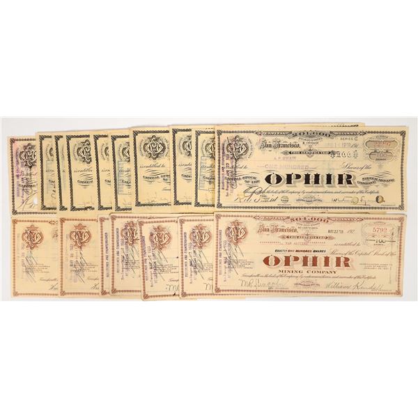 Ophir Mining Stocks, 2 Different, 20 Total [193955]