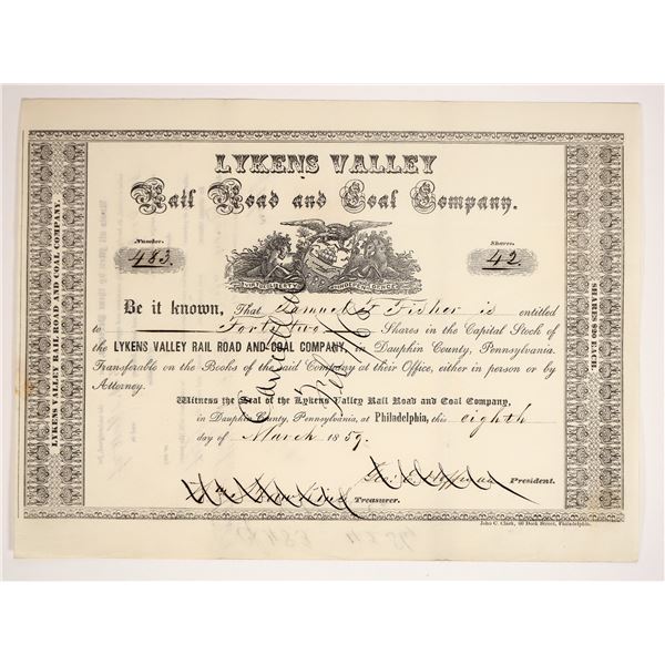 Lykens Valley Rail Road and Coal Stock, 1859 [193947]
