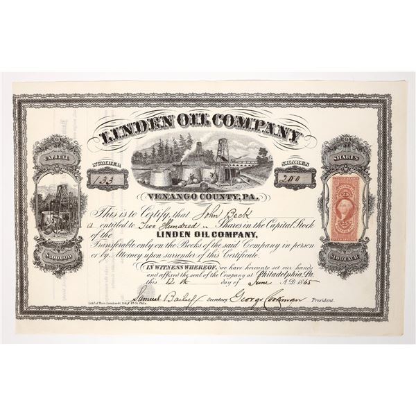 Linden Oil Company Stock Certificate [194062]