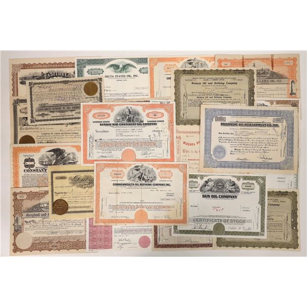 Assorted Oil Company Stock Certificates (23) [192389]