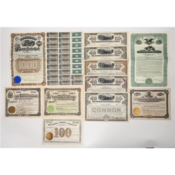 Railroad Equipment Stocks/Bonds, 1888-1938 [192955]