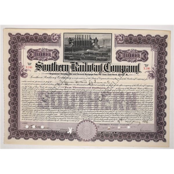 Southern Railway $10,000 Bond, 1924 [192601]