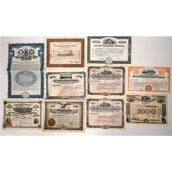 Boat & Bridge Stocks Grab Bag, 1851-1954 [192656]