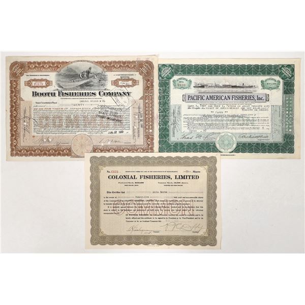 Fisheries Stock Trio, 1919-1930 [192177]