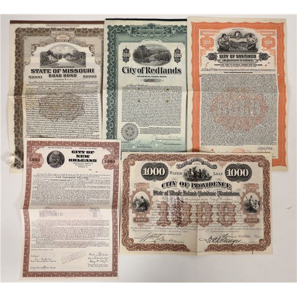 City and Road Bond Certificates (5) [192481]