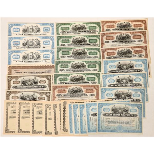 Movie Theatre Stocks, 8 Different with Dupes [191096]