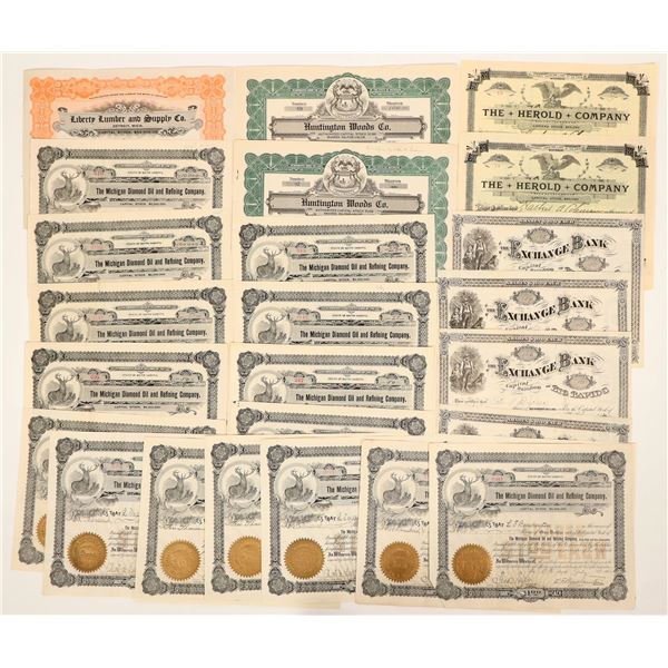 Stocks - Misc. - Mich., Wis. (26), 5 different [191071]
