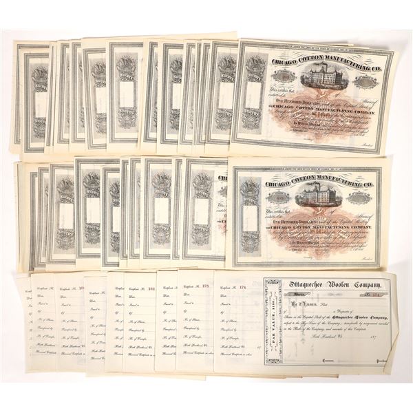 Textile Unissued Stocks, 2 Different, 75 [192762]
