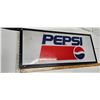 Image 2 : vintage 1970 Pepsi advertising sign 11 3/4"x27 3/4" w/ extra bulb