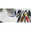 Image 3 : assortment of screw drivers in a coffee can