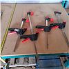 Image 1 : set of 4 red and black clamps