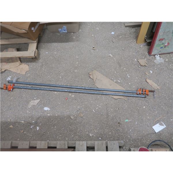 two 5ft pipe clamps