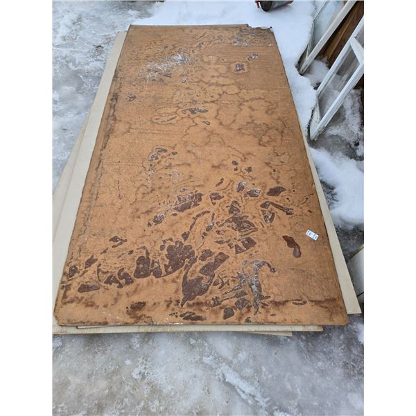 8x 3/8" hardwood - damaged edges, 2 broken