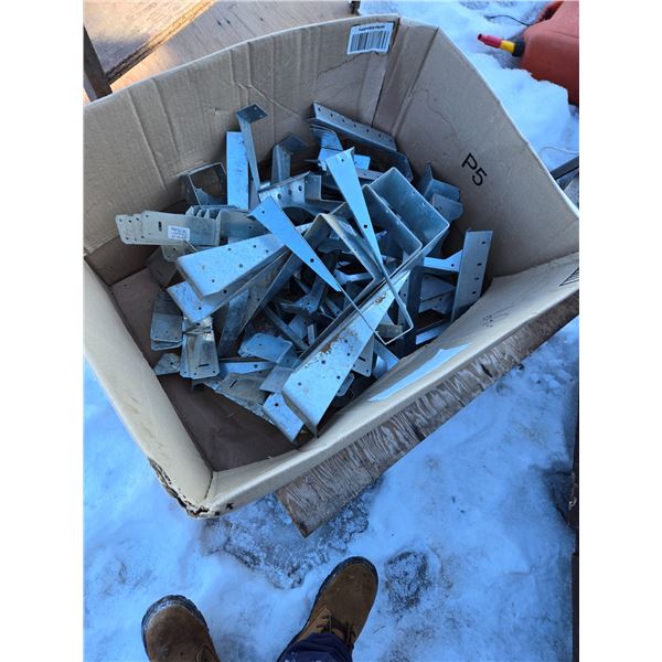 large lot of joist hangers - assorted sizes