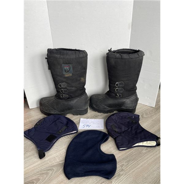 Winter boots size 10 and hard hat liners - gander brand