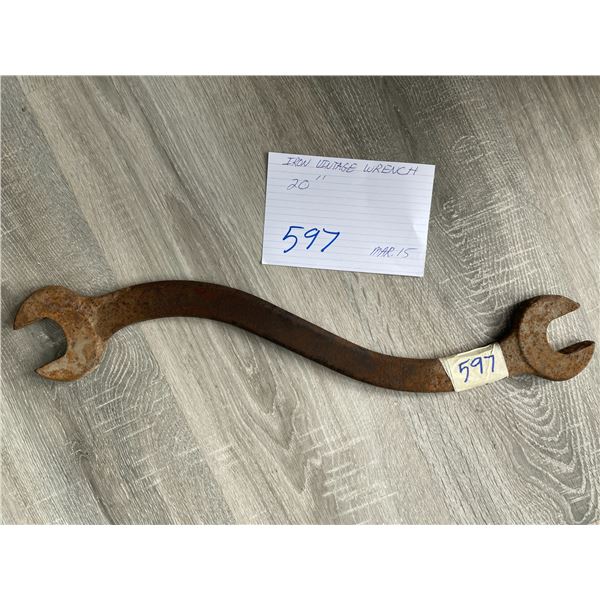 20" vintage iron wrench
