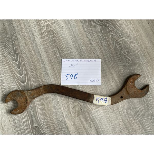 20" vintage iron wrench