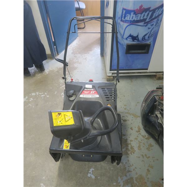 yard machines 4-cycle EZ-chute 21" electric start snow blower