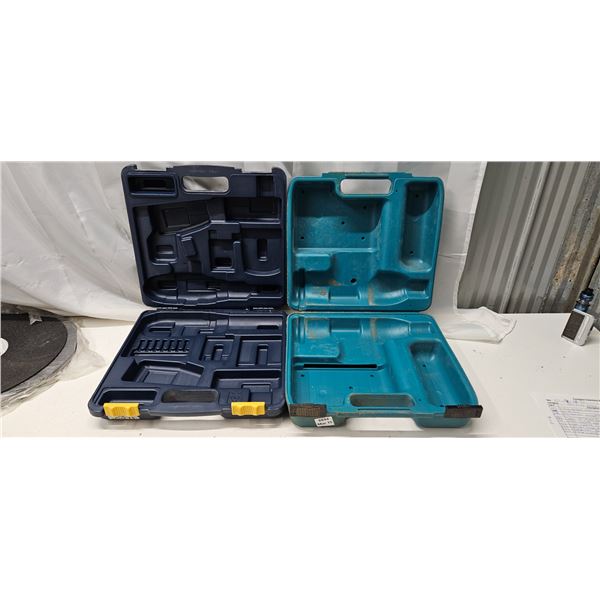 empty Makita case and empty master craft case