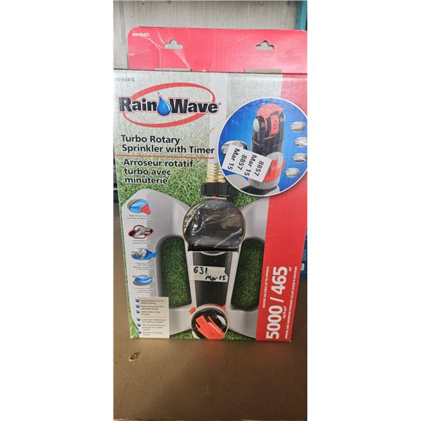 Rainwave Turbo Rotary sprinkler with timer