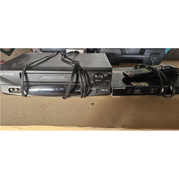 electro home 4 head HI-FI stereo vcr and Samsung blue ray player