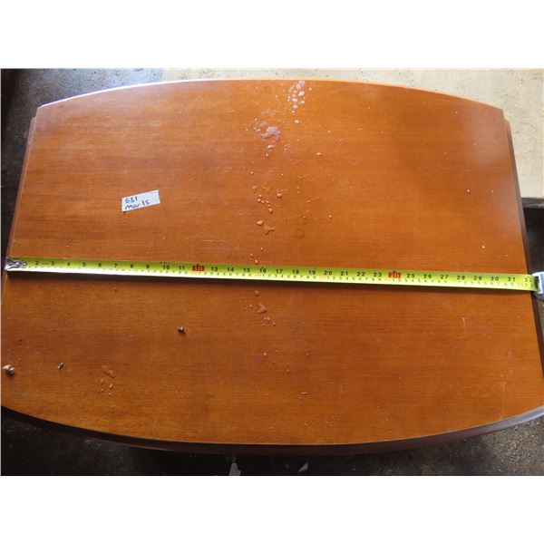 extending coffee table with folding ends