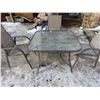 Image 3 : patio set  3 chairs and a glass top table 27 1/2"h x 38 1/2"L&w