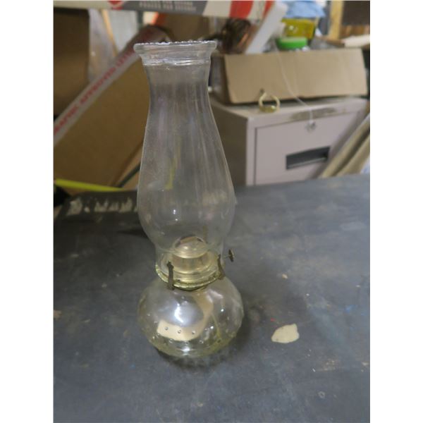 vintage glass oil lantern