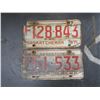 Image 1 : two vintage 1971 Sask license plates