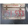 Image 4 : two vintage 1971 Sask license plates