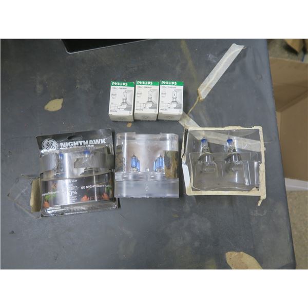 lot of working halogen headlight bulbs