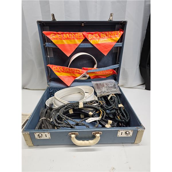 Suitcase W/ Gasmines Flags & Army Stuff