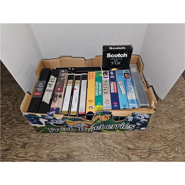 Box of VHSs