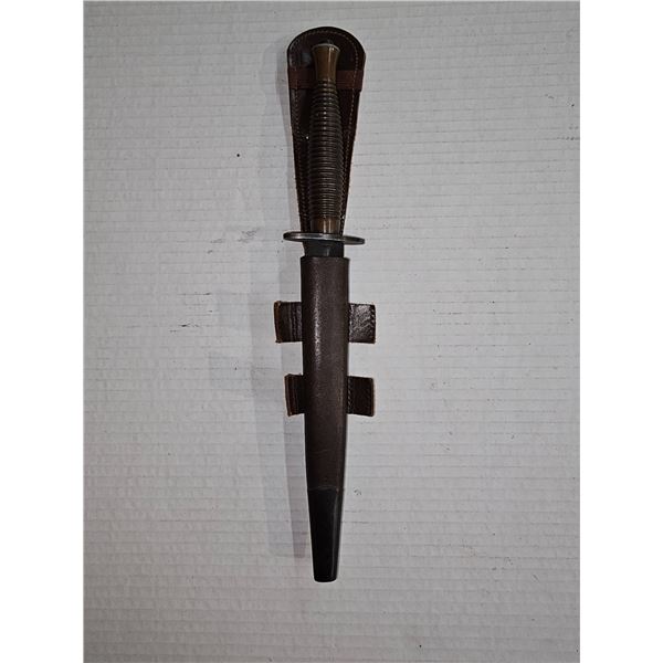 Fairbairn Sykes Commando Dagger 3rd Pattern SAS Knife - and Sheath - Post WW2