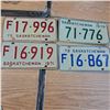 Image 1 : 4 licence plates Sask various years