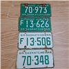 Image 1 : licence plate Sask two 1965 jubilee 5 digit and two 1964 5 digit