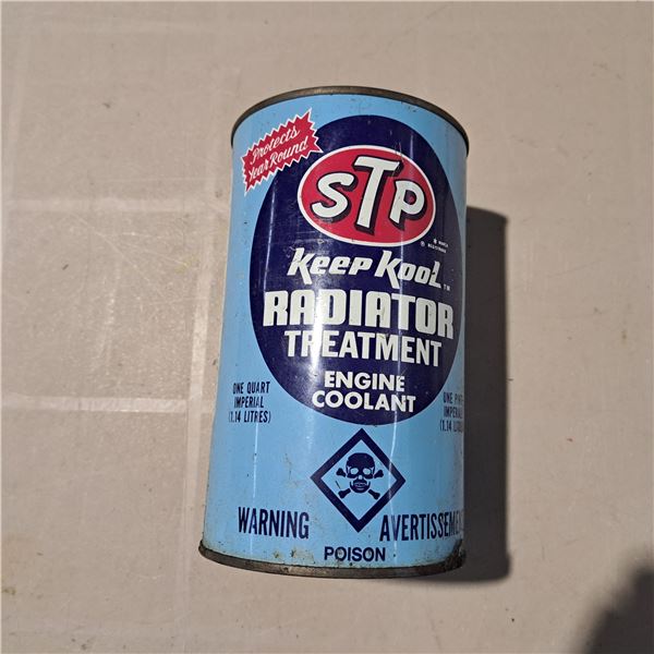 STP engine coolant tin