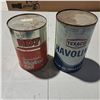 Image 1 : coop oil can and Texaco havoline can